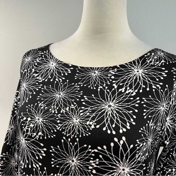 Soybu Black and White Sheath Dress with Long Sleeve size Small - Picture 2 of 11